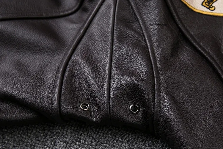 Air Force G1 Flight Jacket Thickening Quilted Jacket Top Layer Cow Leather Jacket Men Coat Winter Jackets M212