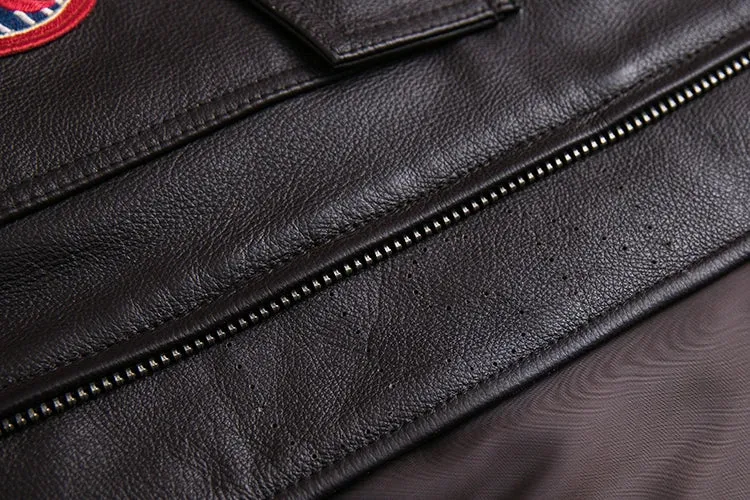 Air Force G1 Flight Jacket Thickening Quilted Jacket Top Layer Cow Leather Jacket Men Coat Winter Jackets M212