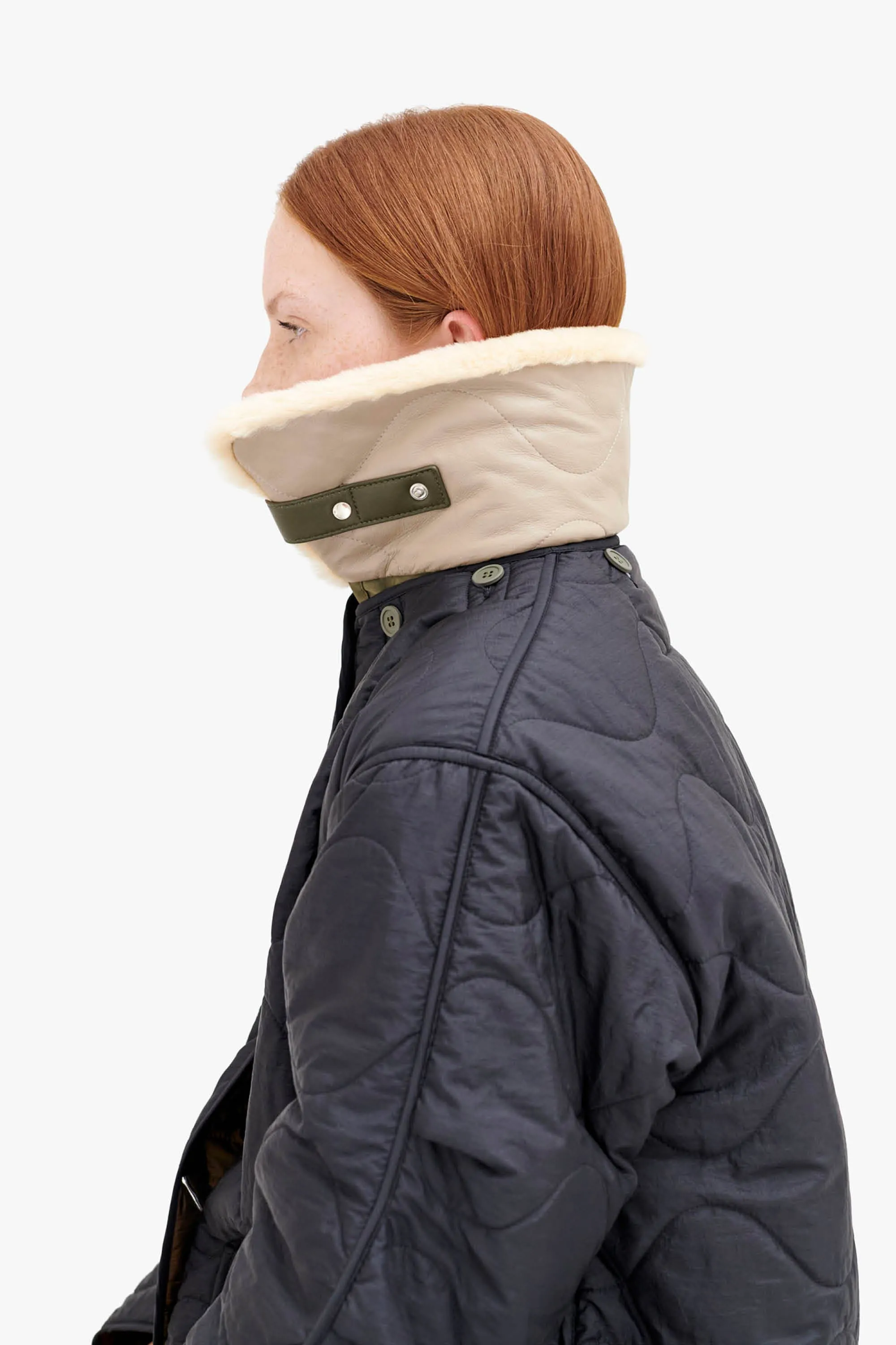 Aviator Collar - Buttermilk / Taupe
