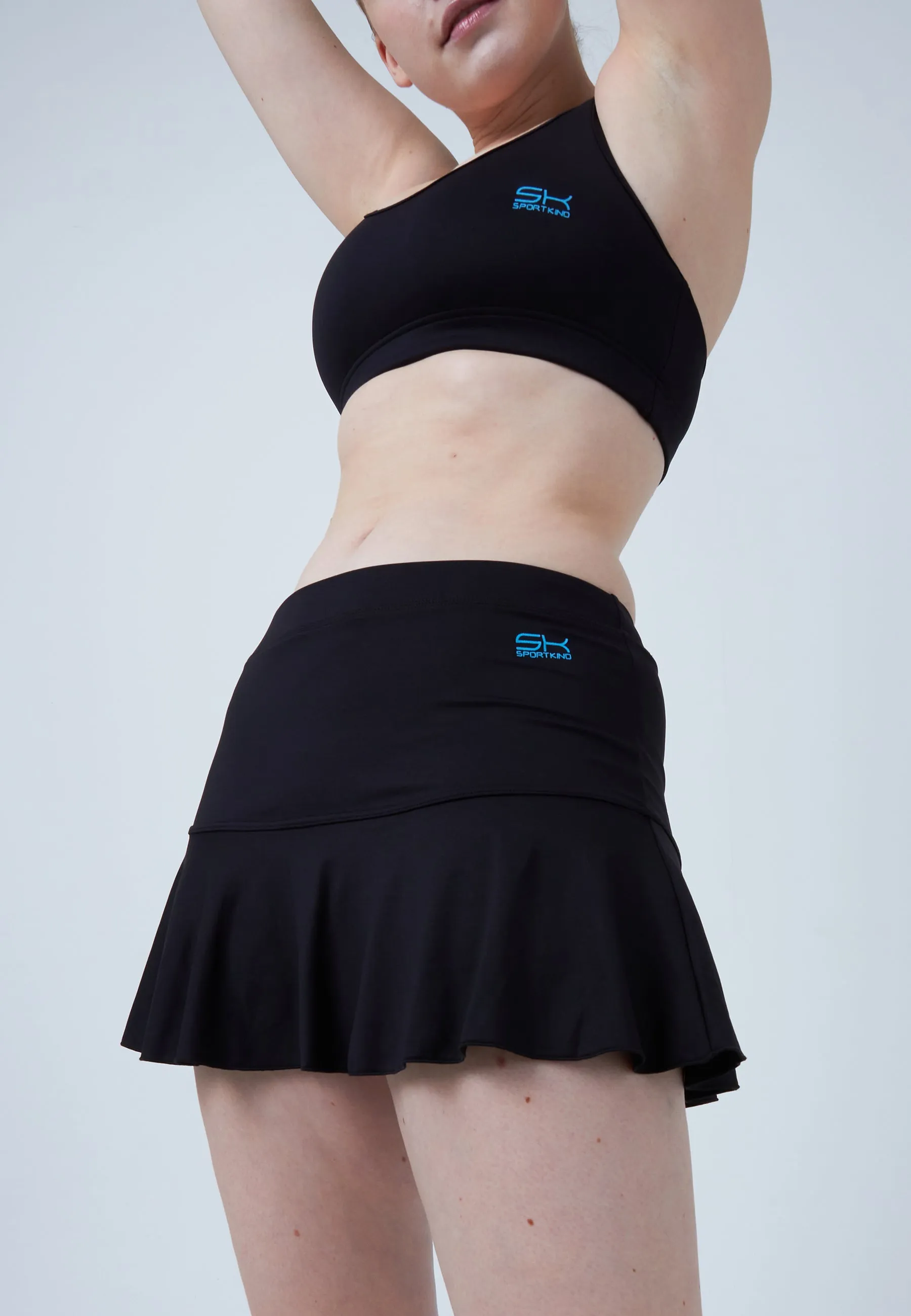 Bell-Shaped Tennis Skirt / Skort, black