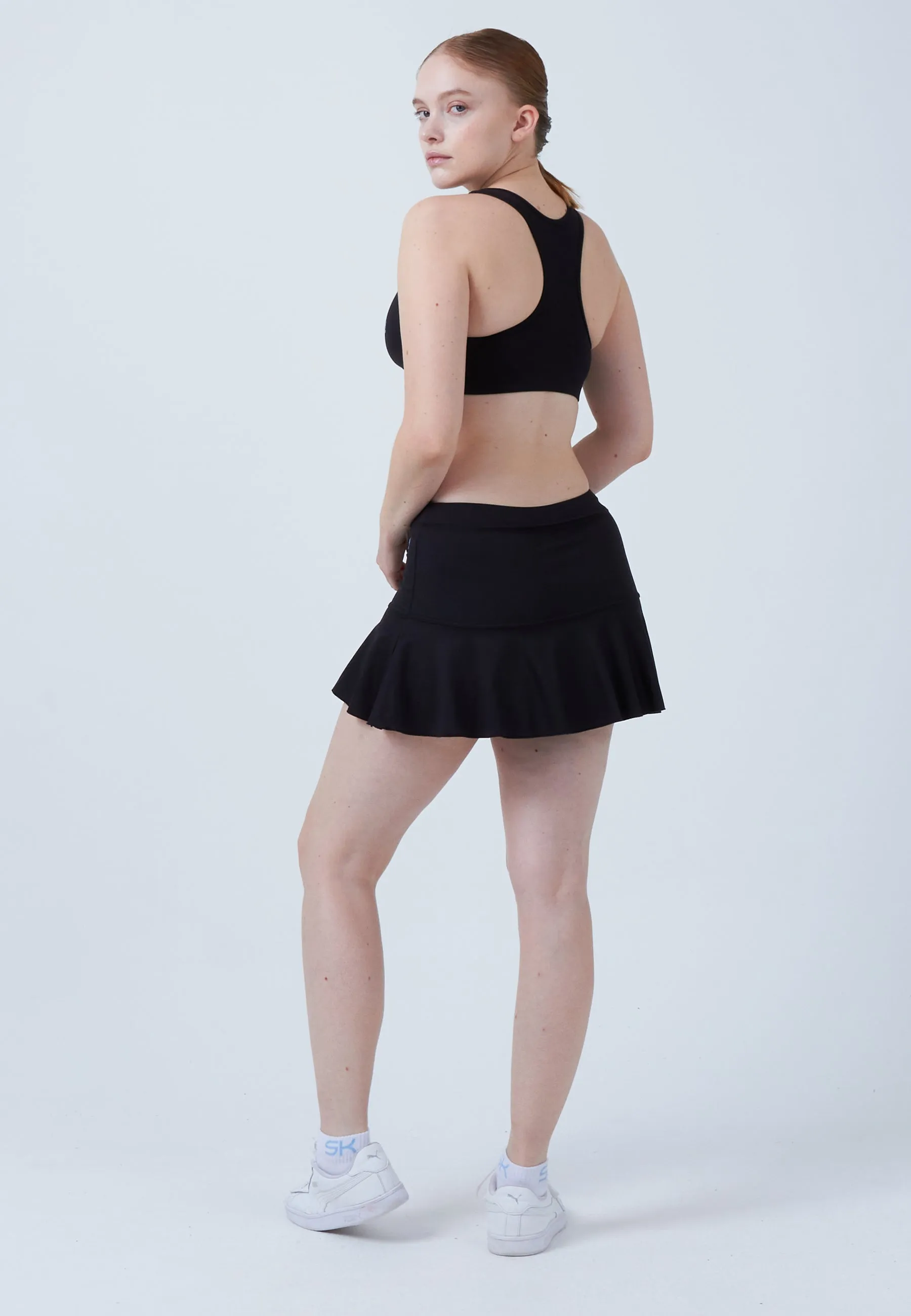 Bell-Shaped Tennis Skirt / Skort, black
