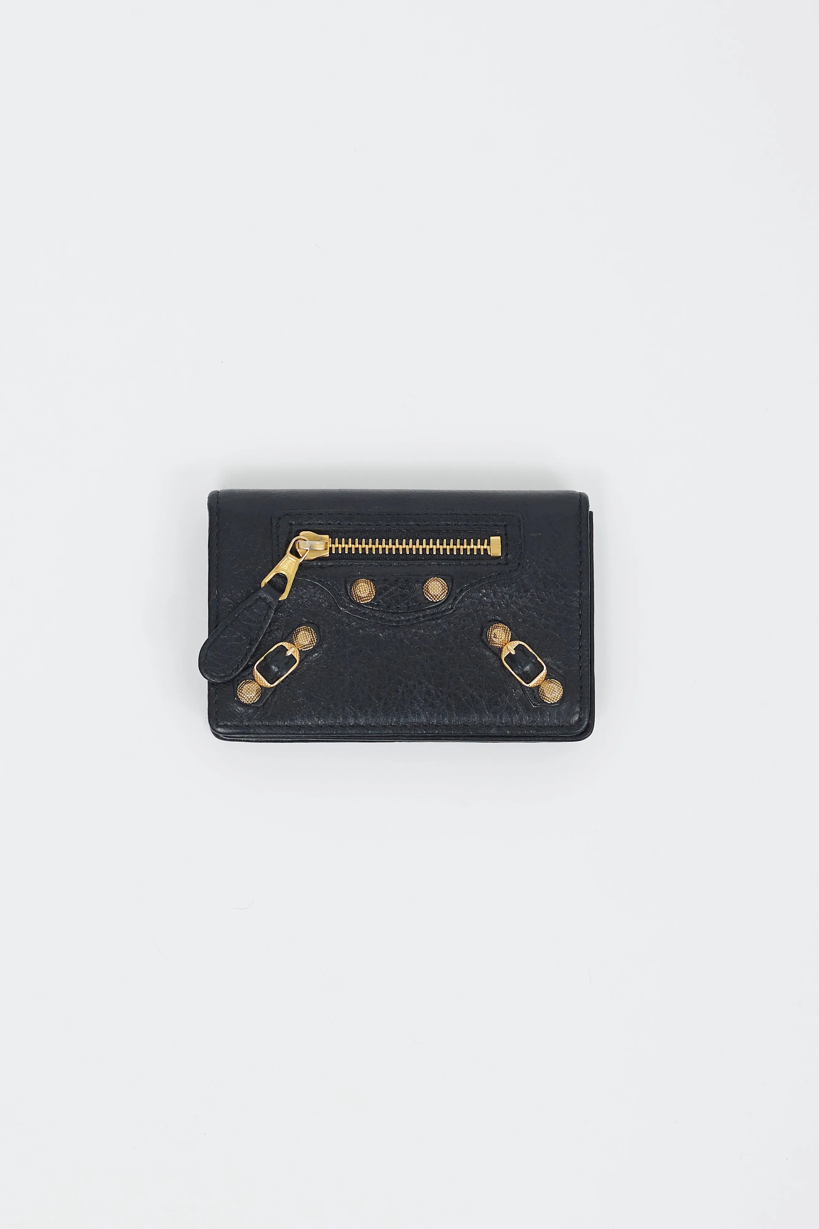 Black & Gold City Moto Bifold Cardholder