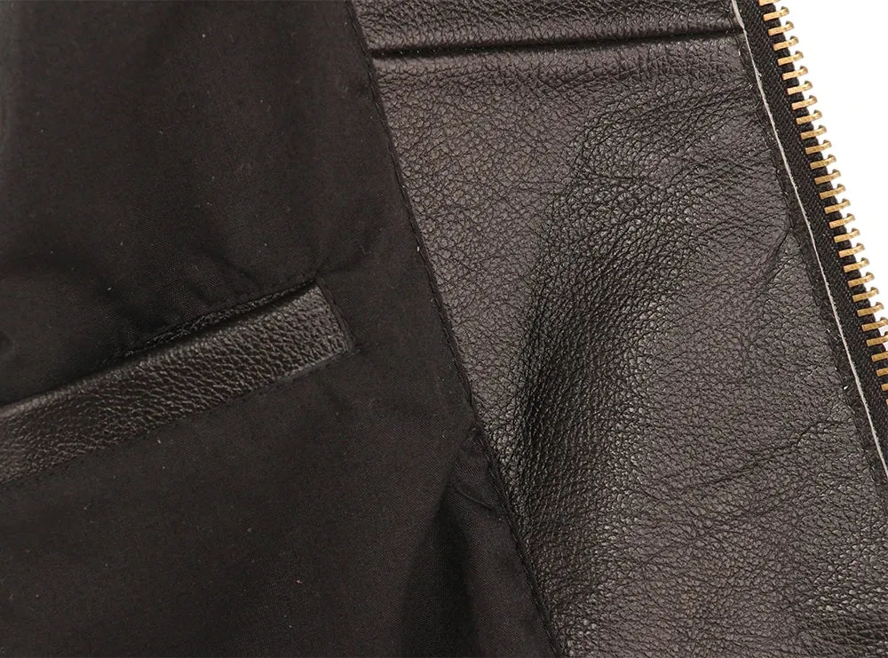 Black Embroidery Skull Motorcycle Leather Jackets 100% Natural Cowhide Moto Jacket Biker Leather Coat Winter Warm Clothing M219