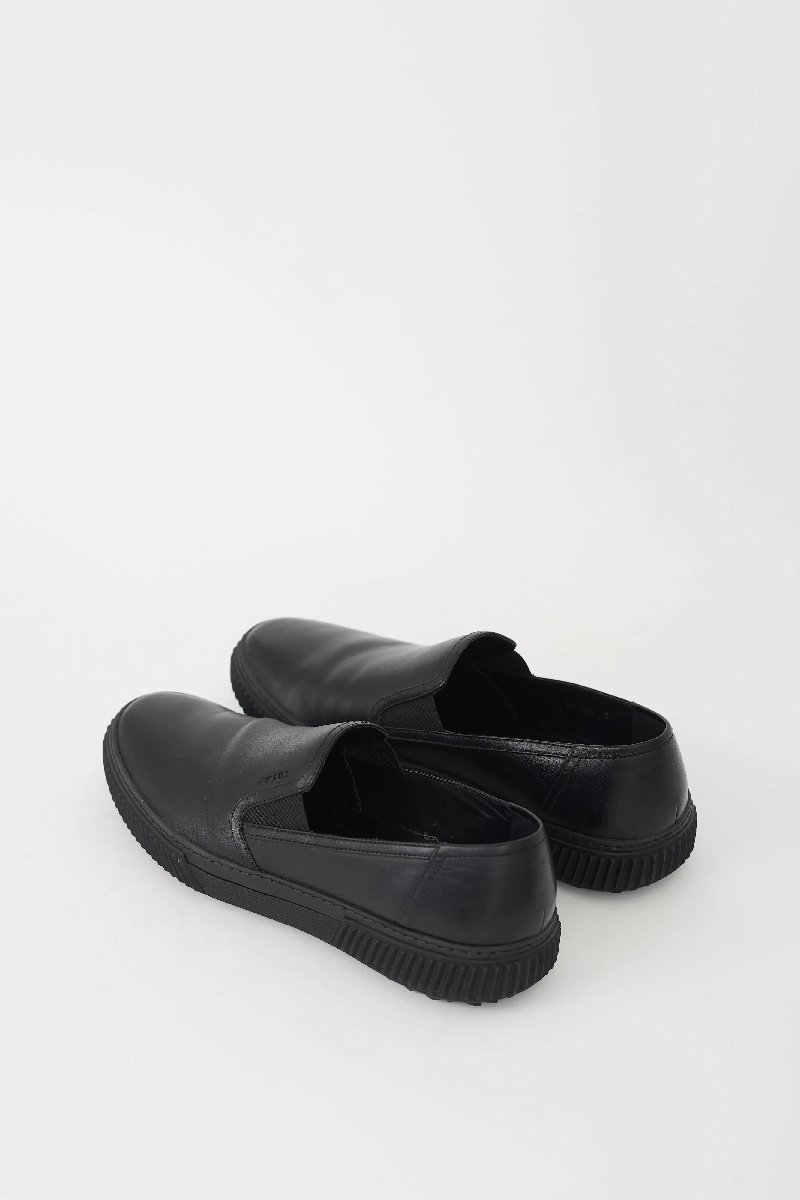 Black Leather Stratus Sneaker