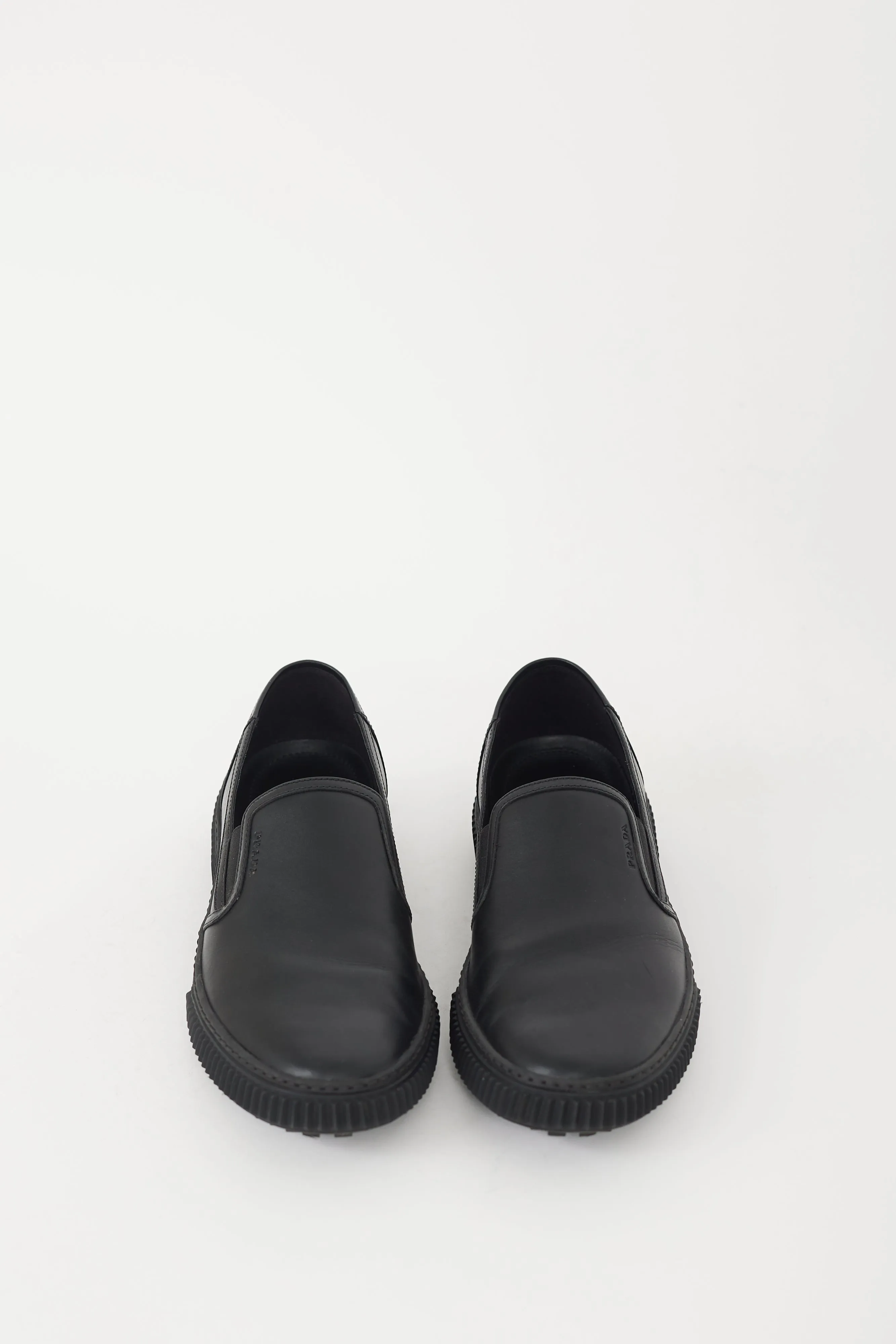 Black Leather Stratus Sneaker