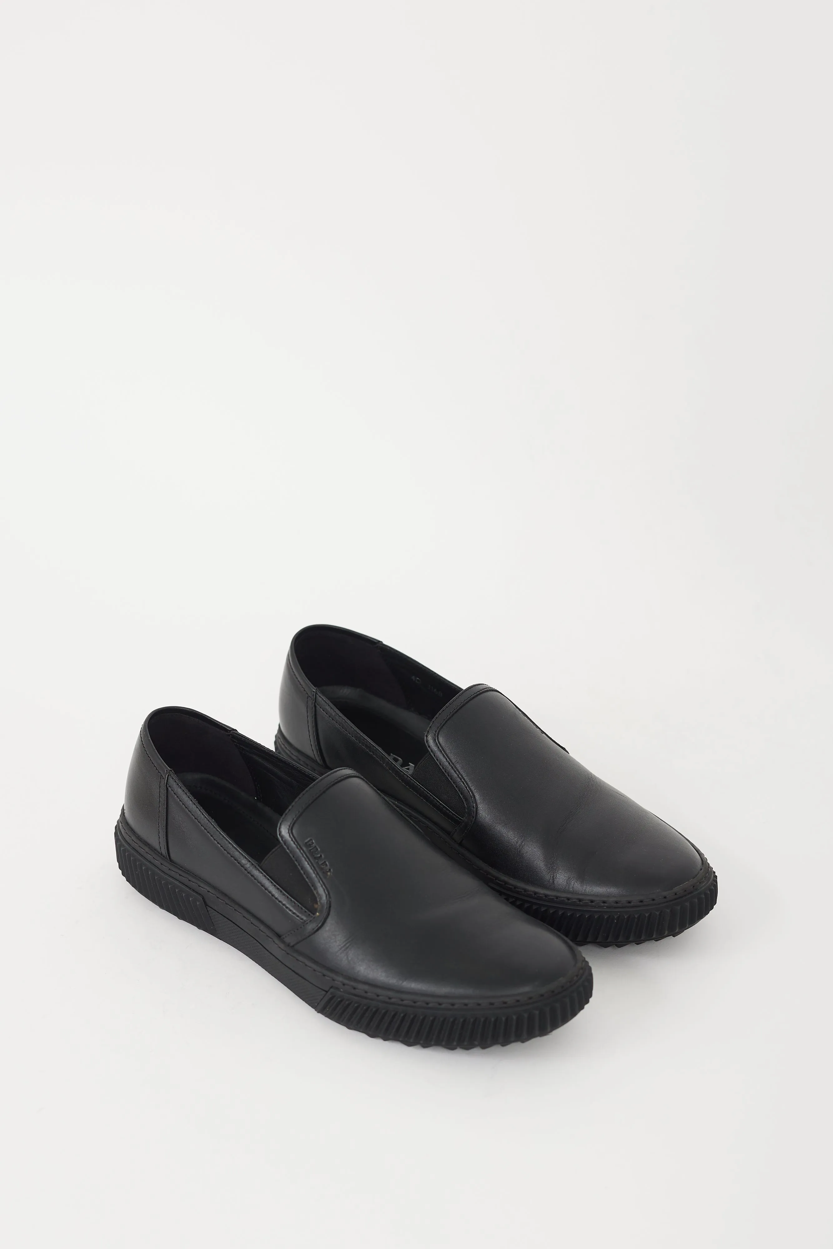 Black Leather Stratus Sneaker