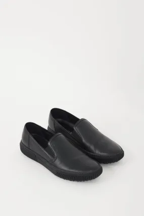 Black Leather Stratus Sneaker
