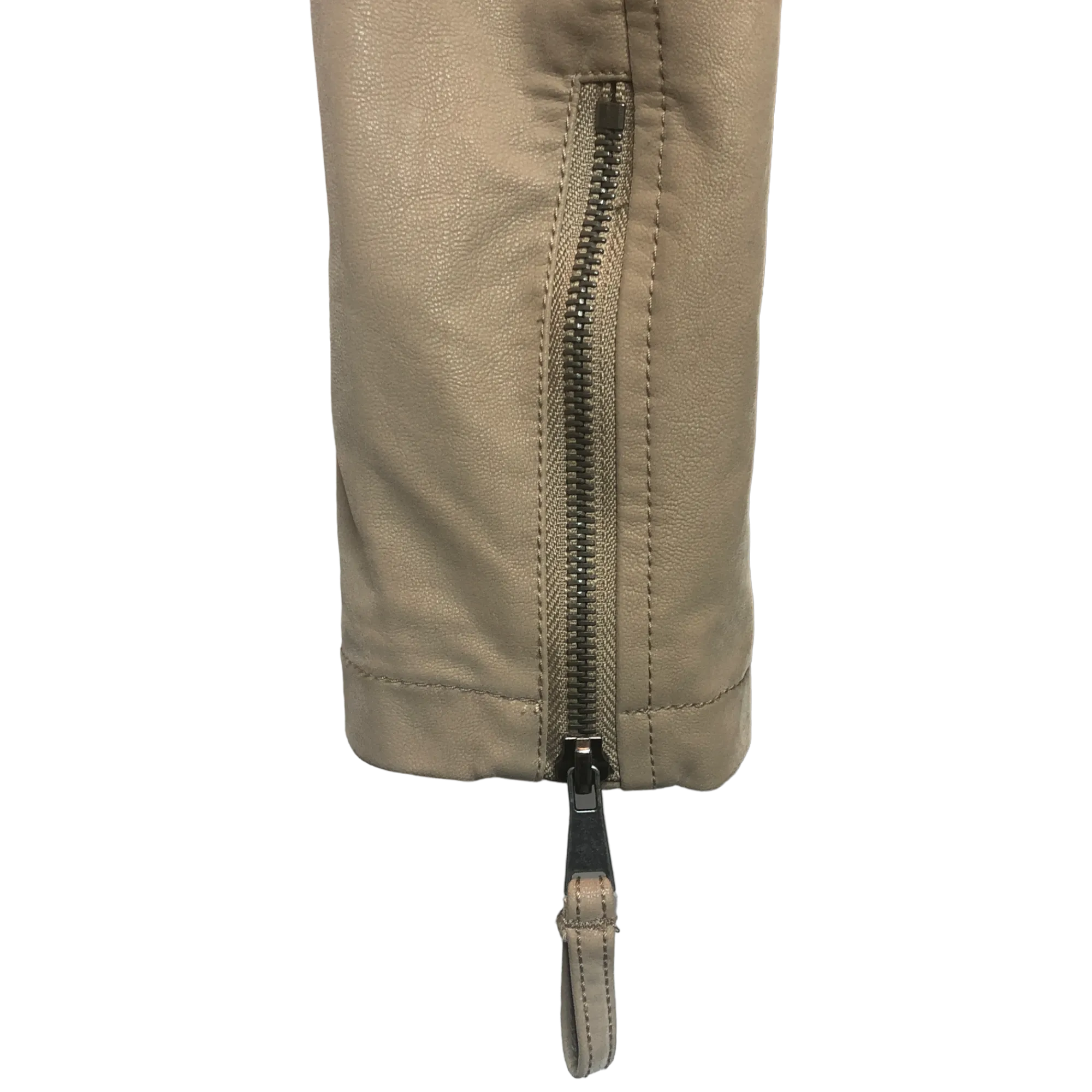 BNCI by Blanc Noir Tan Faux Suede Moto Jacket - Size Medium