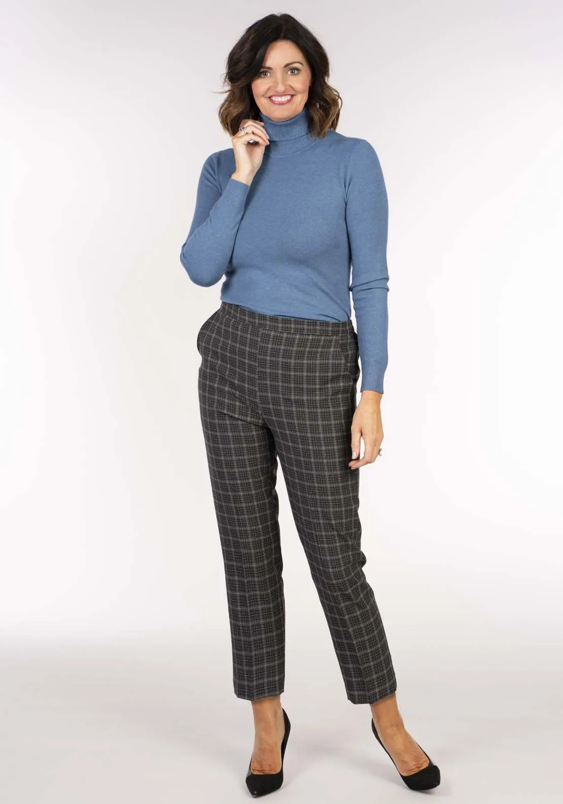 Check Pv Bk Elst Pant - Check 9