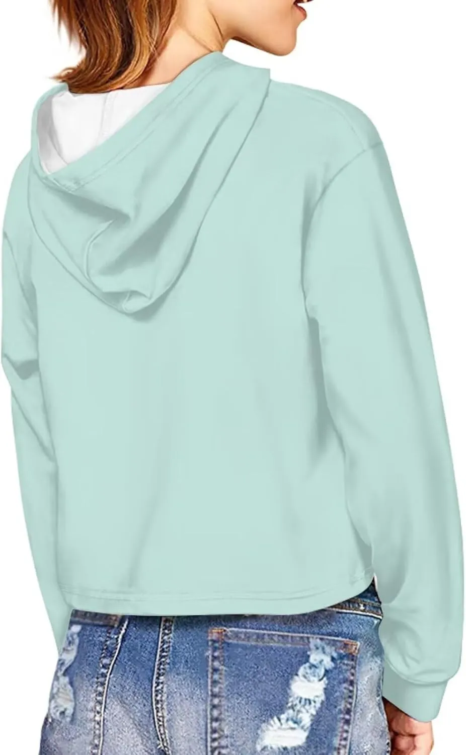 Crop Tops for Kids Girls Crop Hoodies Long Sleeve Shirts Cropped Hoodie