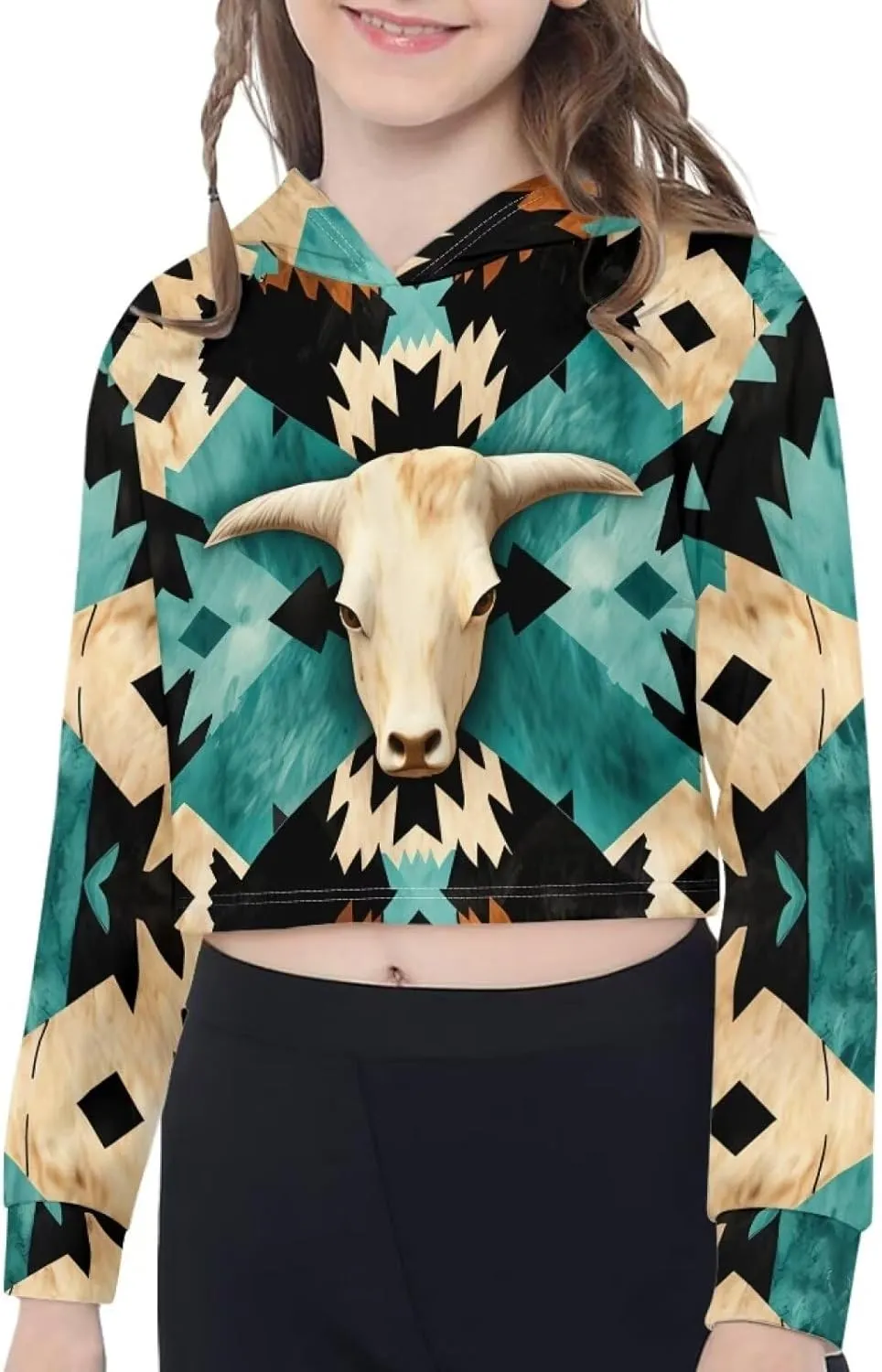 Crop Tops for Kids Girls Crop Hoodies Long Sleeve Shirts Cropped Hoodie