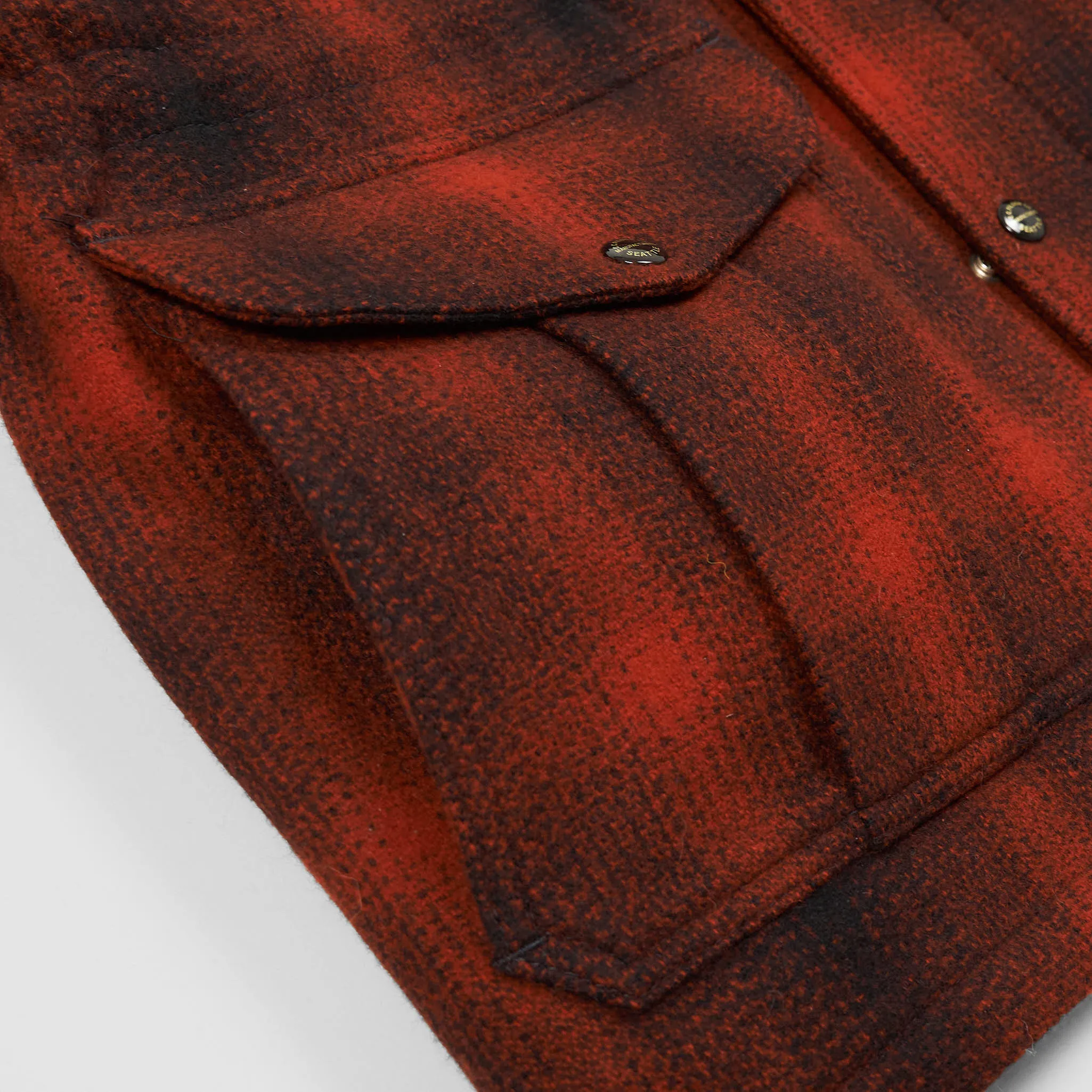 Filson Hooded Plaid Check Wool Jacket