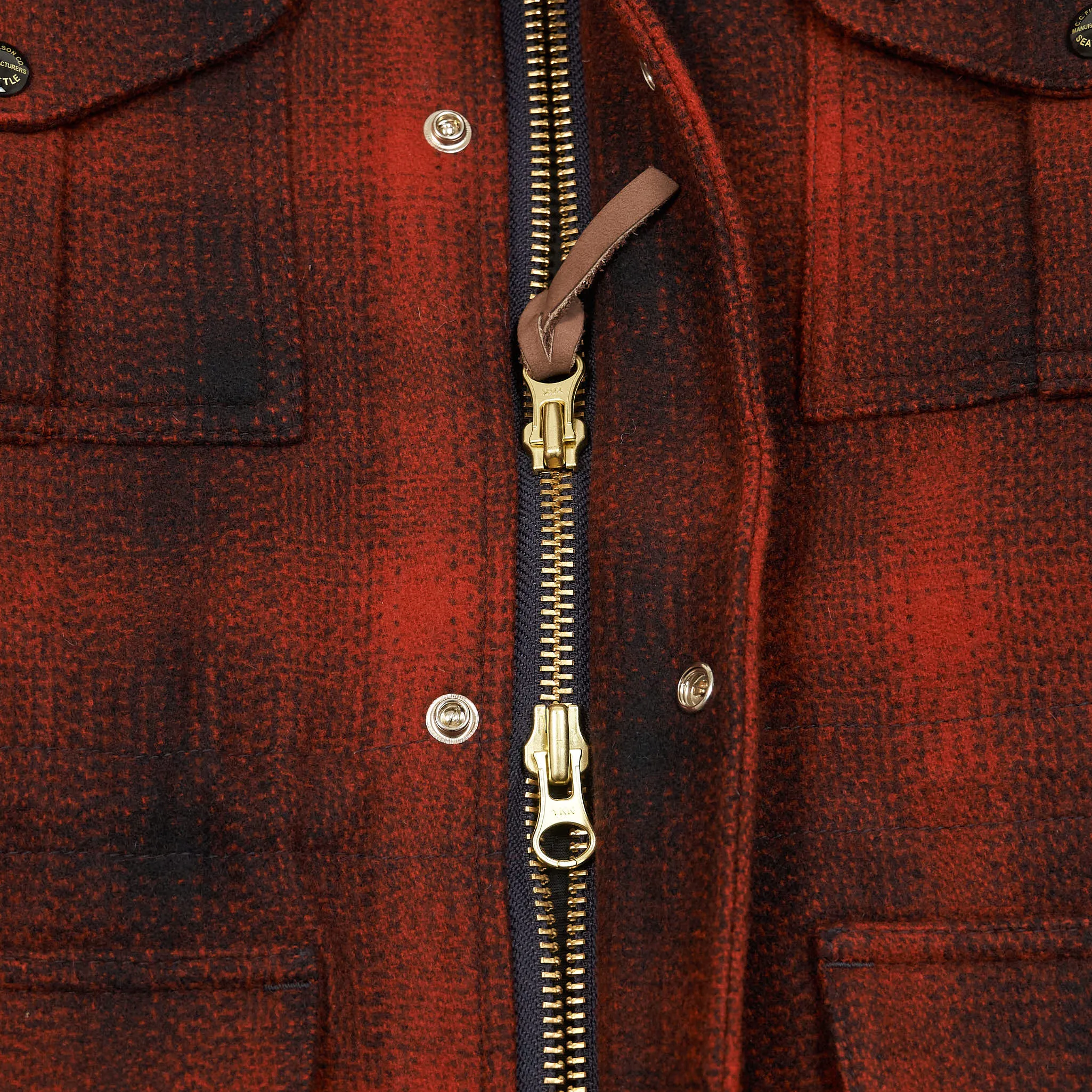 Filson Hooded Plaid Check Wool Jacket