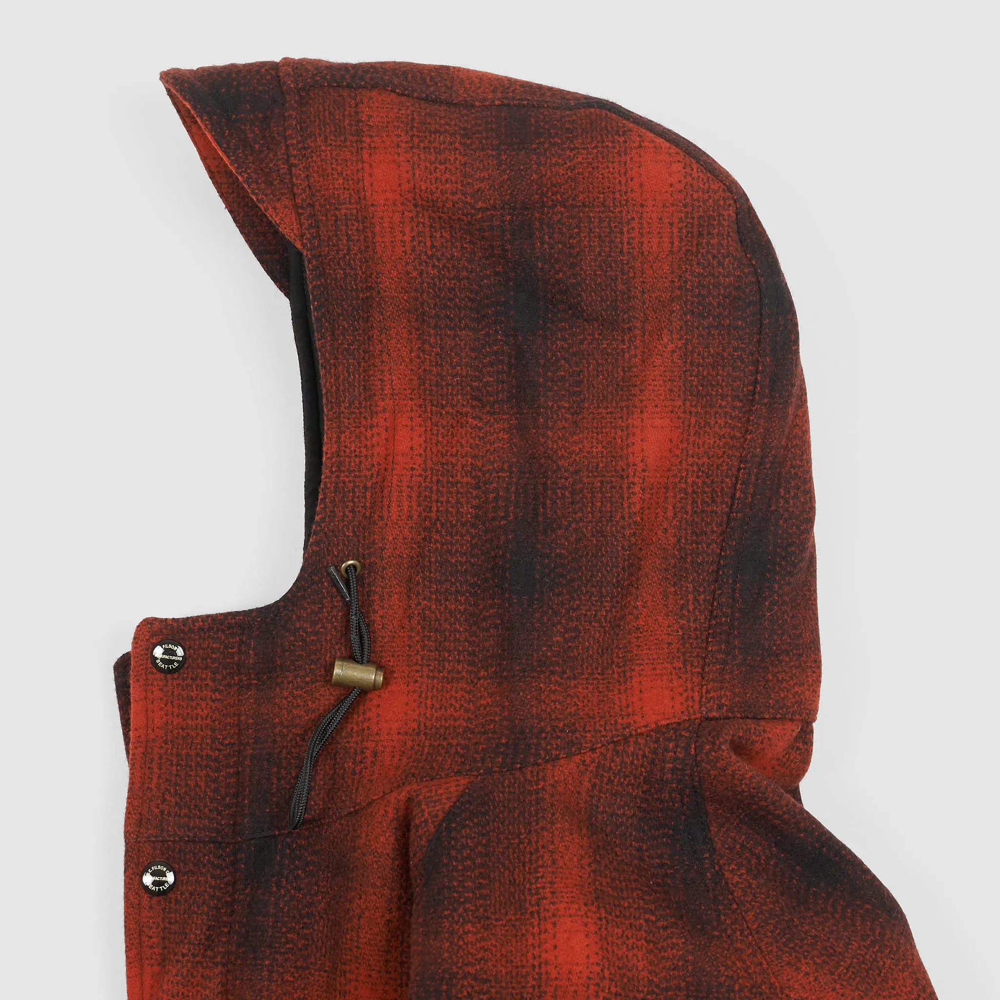 Filson Hooded Plaid Check Wool Jacket
