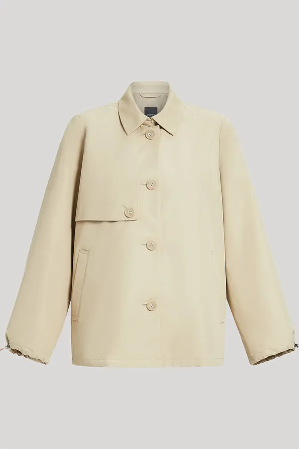 FLEUR WATER-REPELLENT TAFFETA TRENCH COAT