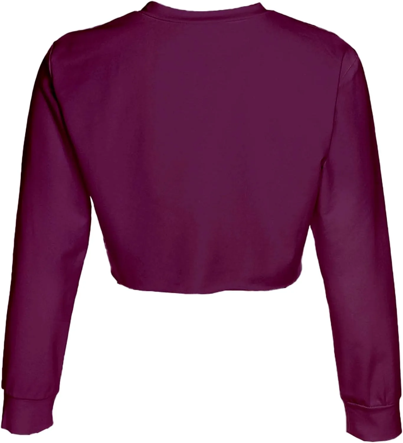 Kyerivs Casual Crop Sweatshirt for Women Crewneck Cropped Shirts Workout Long Sleeve Crop Tops