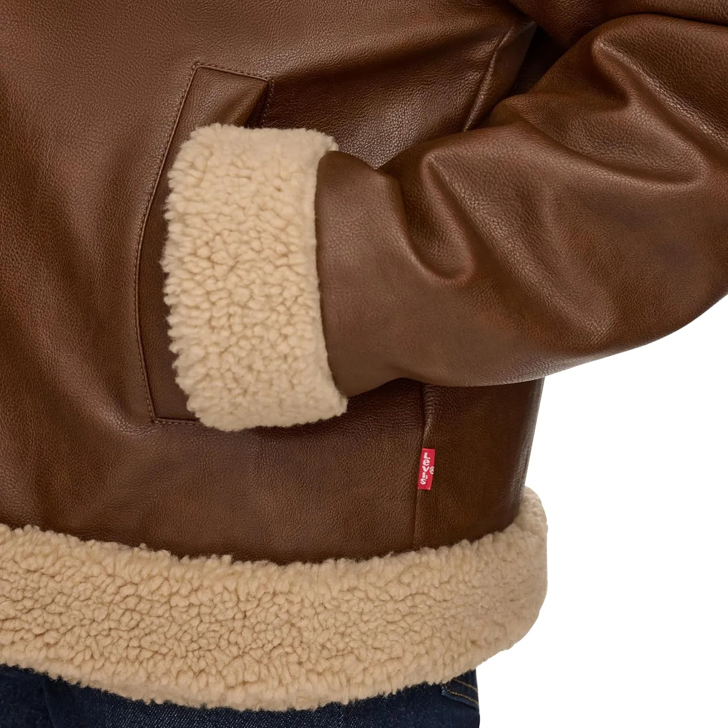 Levi's Women's Faux Leather Sherpa Lined Moto Jacket