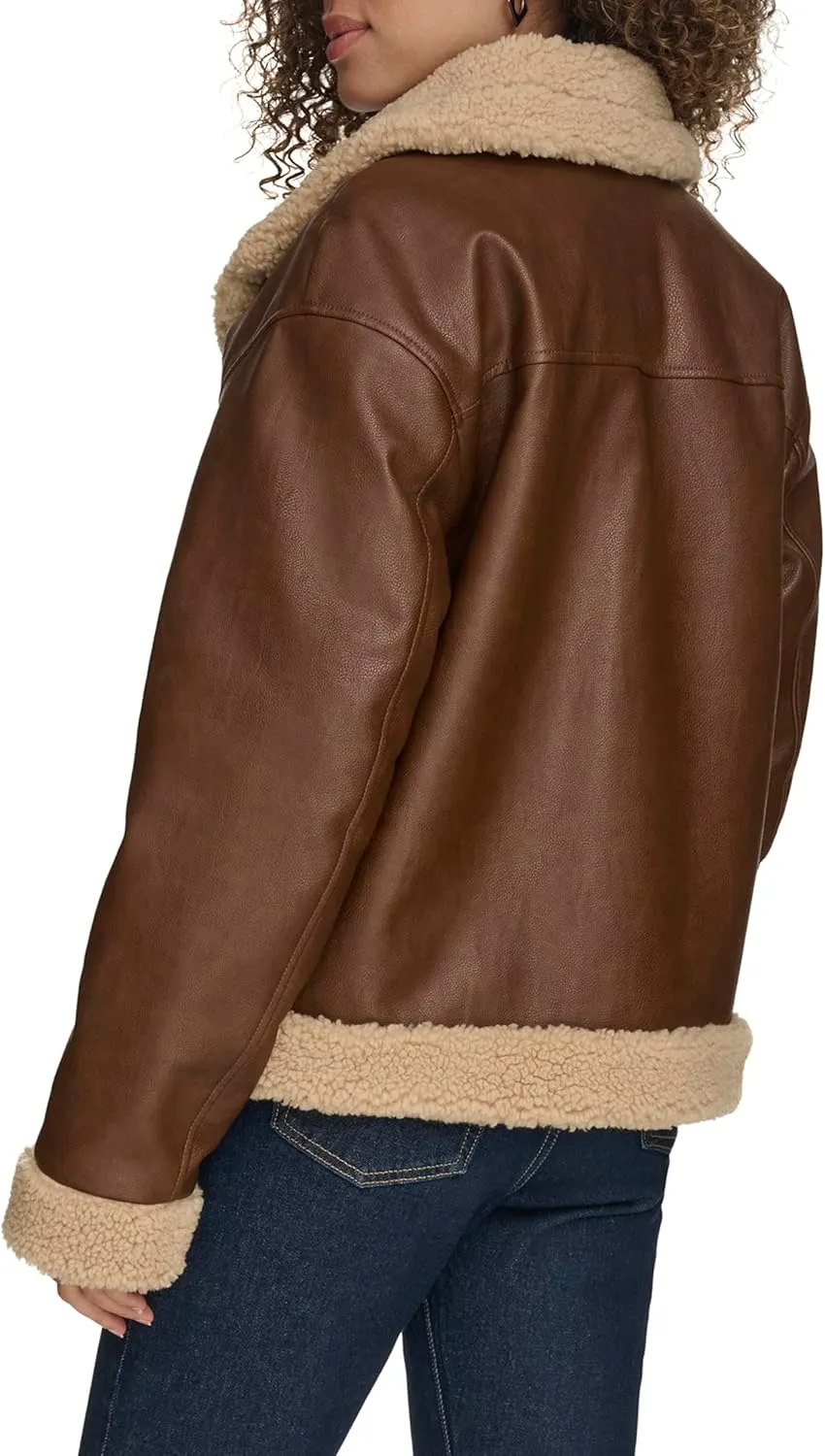 Levi's Women's Faux Leather Sherpa Lined Moto Jacket
