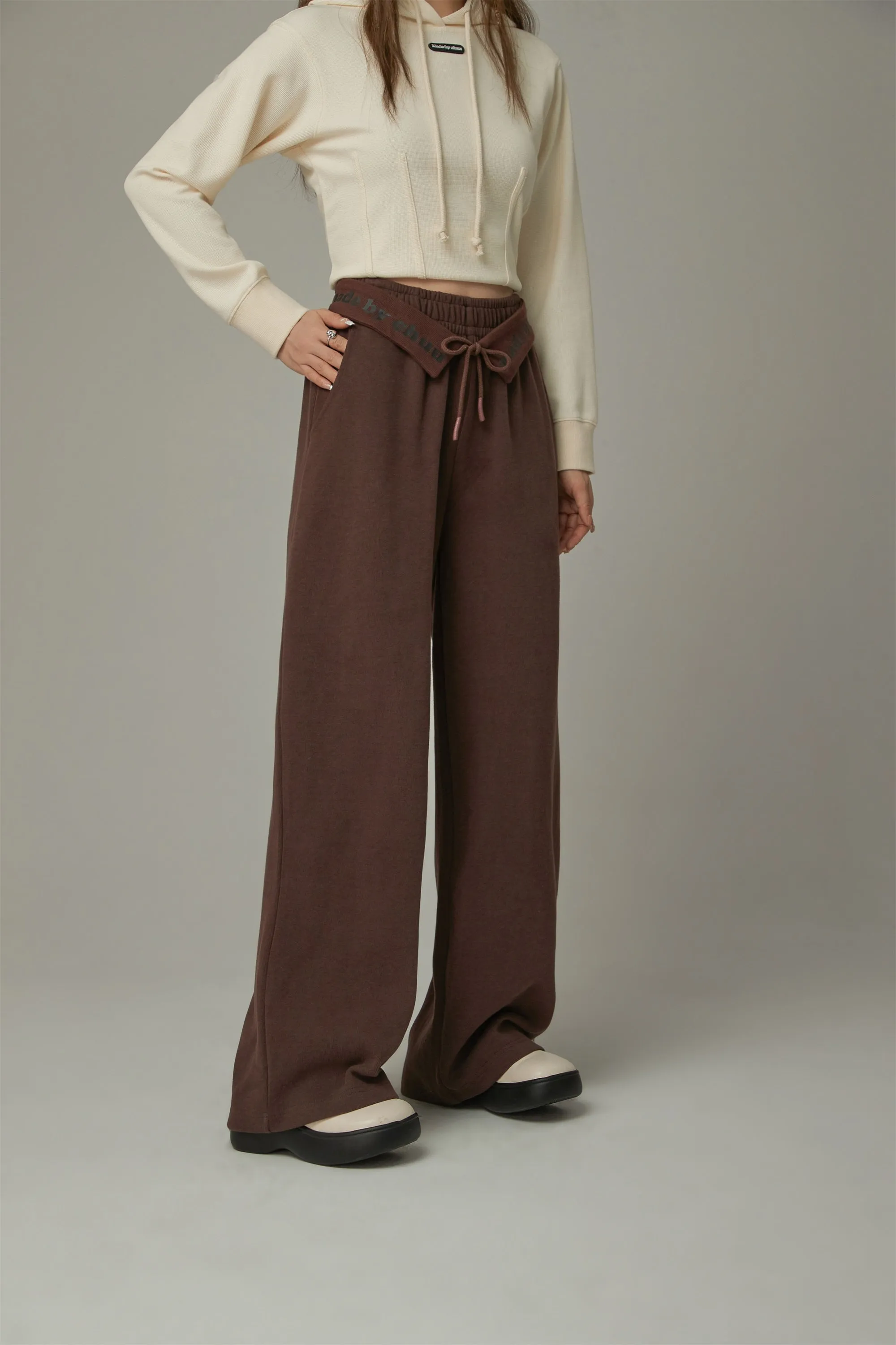 Logo String Wide Pants