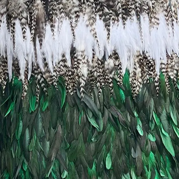 Maori Emerald Green Feather Korowai