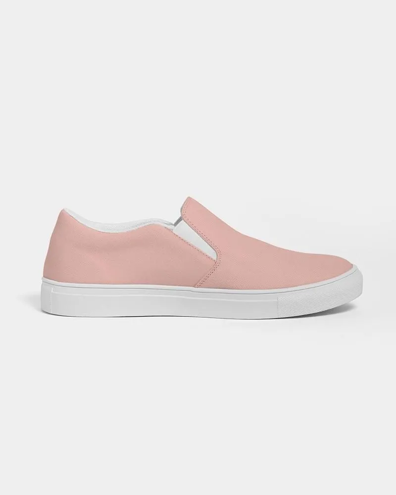 Pale Pastel Pink Red Slip-On Canvas Sneakers | Women's | Bright Pale Pastel Pink Red | C0M30Y22K0