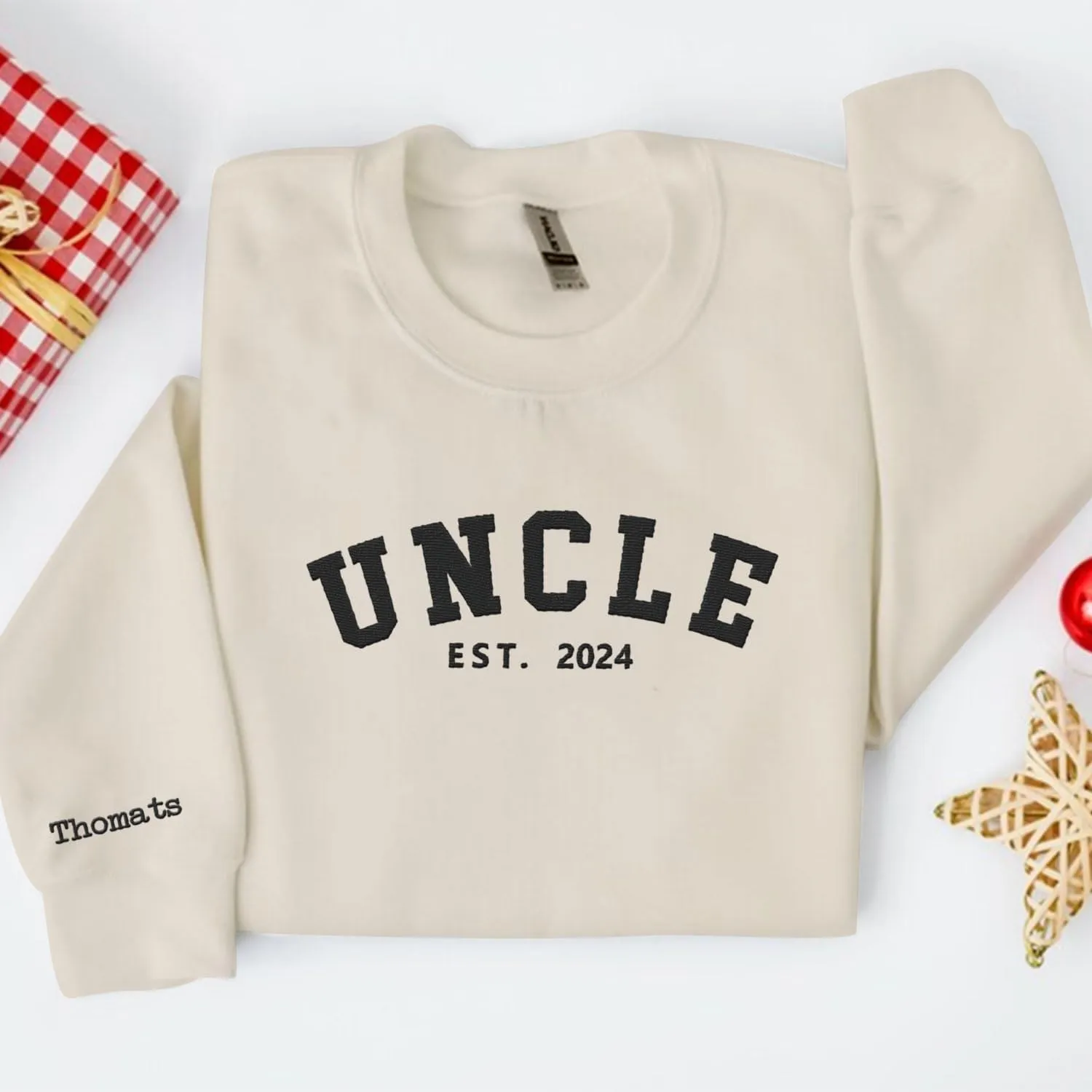 Personalized Embroidered Uncle Sweatshirt Est 2024, Cool Uncles Club Vintage Hoodie for Fathers Day