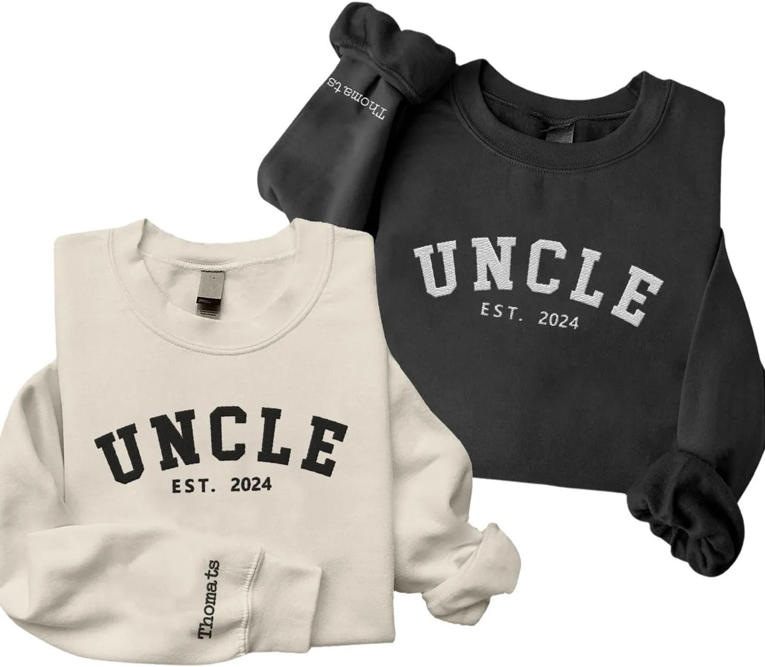 Personalized Embroidered Uncle Sweatshirt Est 2024, Cool Uncles Club Vintage Hoodie for Fathers Day