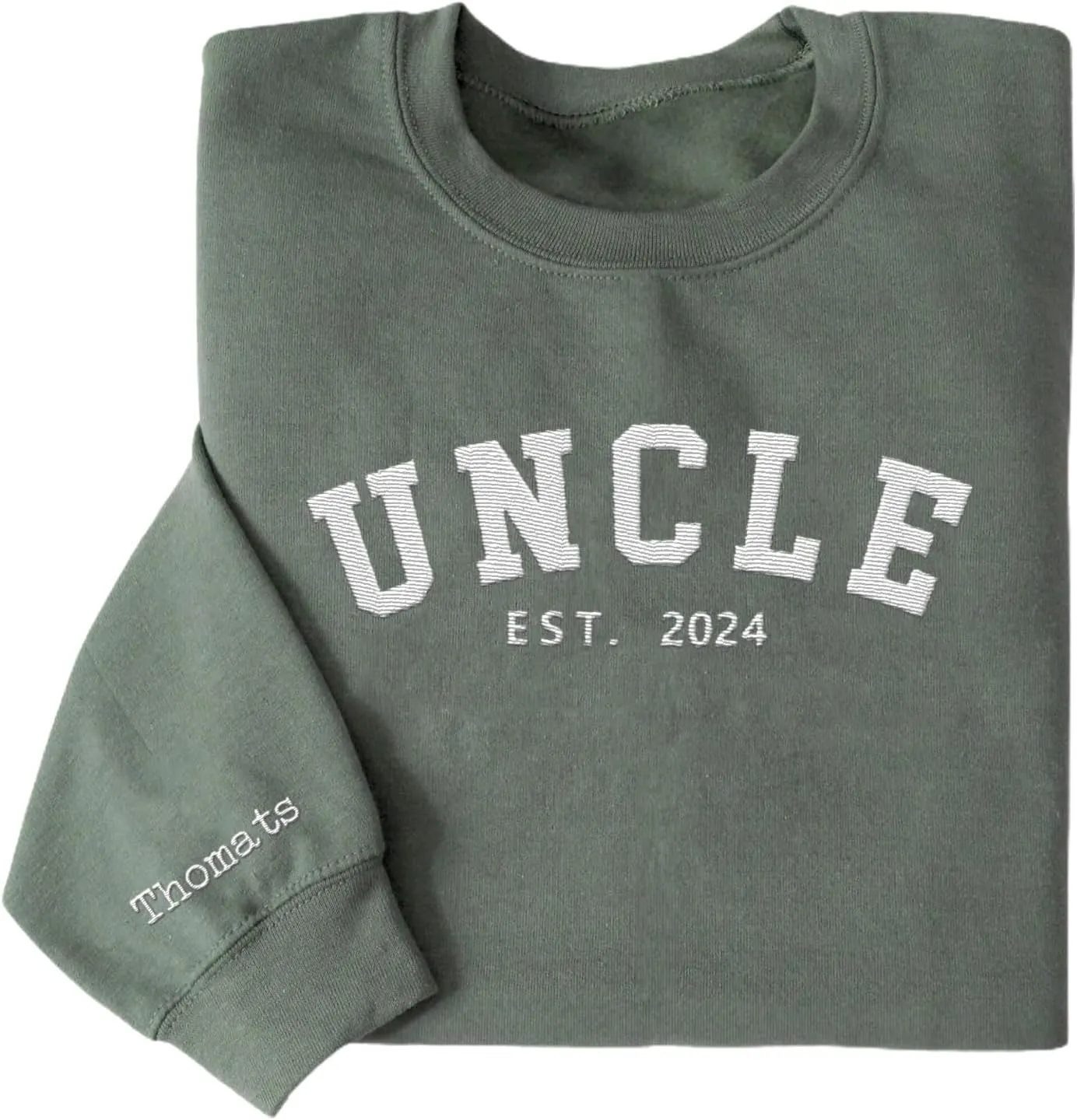 Personalized Embroidered Uncle Sweatshirt Est 2024, Cool Uncles Club Vintage Hoodie for Fathers Day