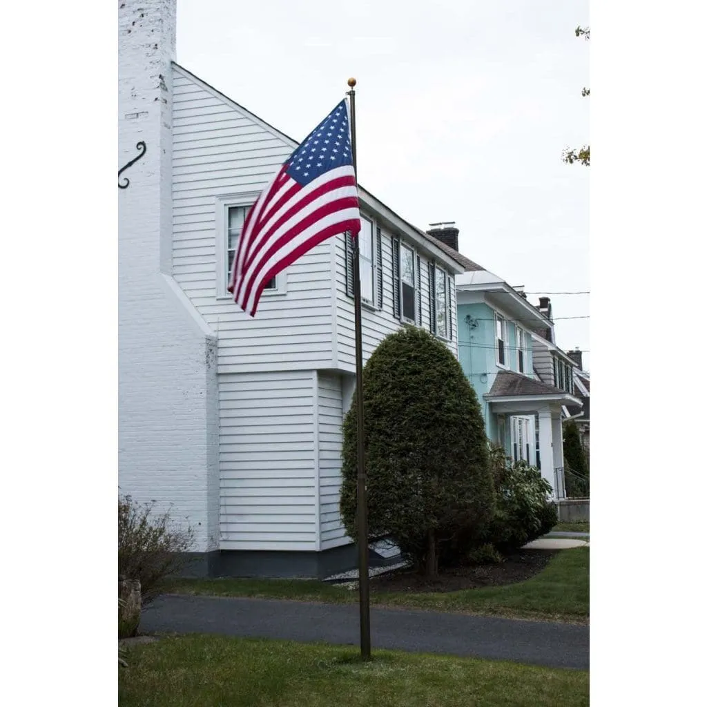 Phoenix Telescoping Flagpole with Free American Flag, Securi-Shur Anti-Theft Locking Clamp, and Lifetime Anti-Theft Guarantee