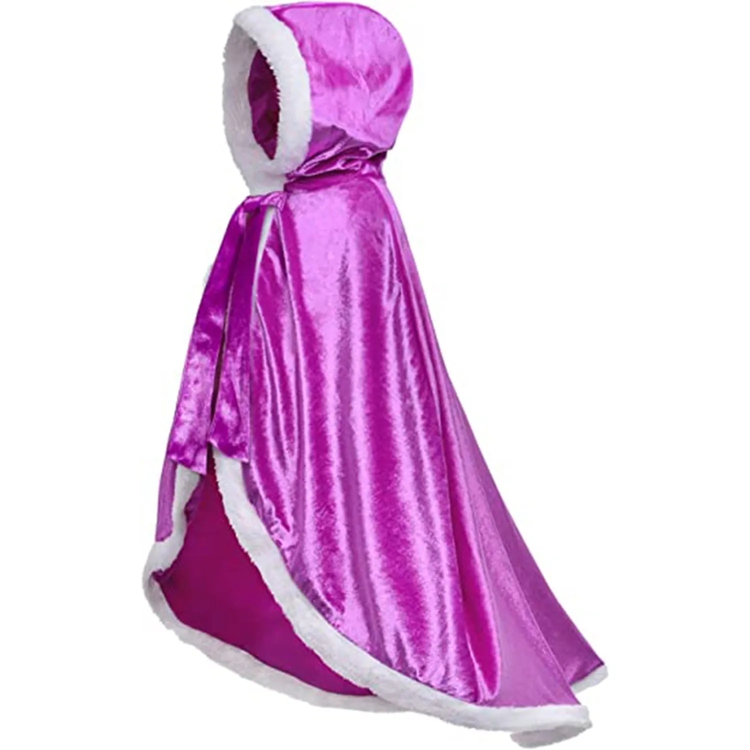 Princess Hooded Cape Cloaks Costume for Girls Dress Up Ages 3 to 12