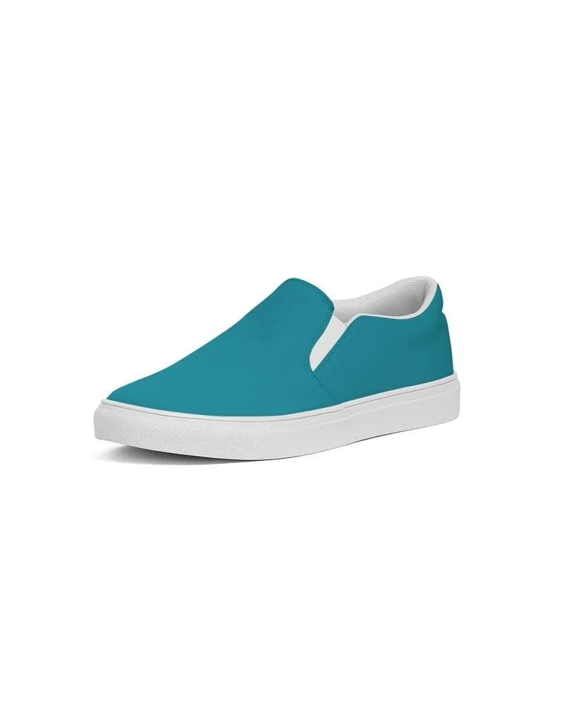 Shaded Cyan Slip-On Canvas Sneakers | Women's | C100M0Y25K30