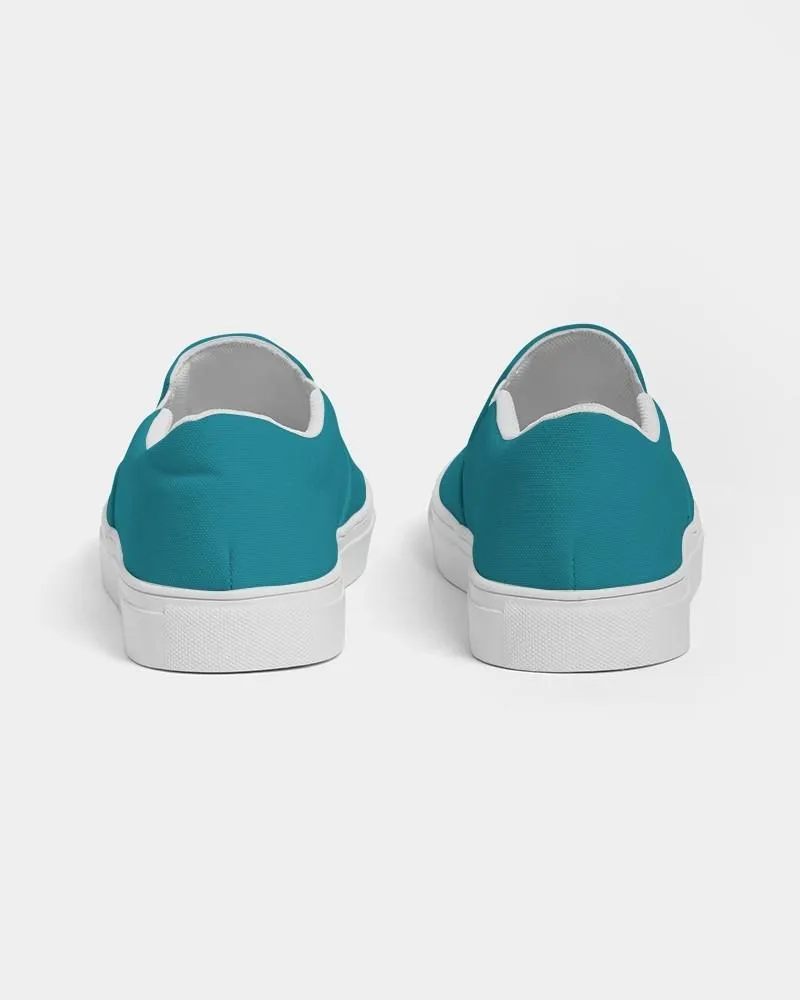 Shaded Cyan Slip-On Canvas Sneakers | Women's | C100M0Y25K30