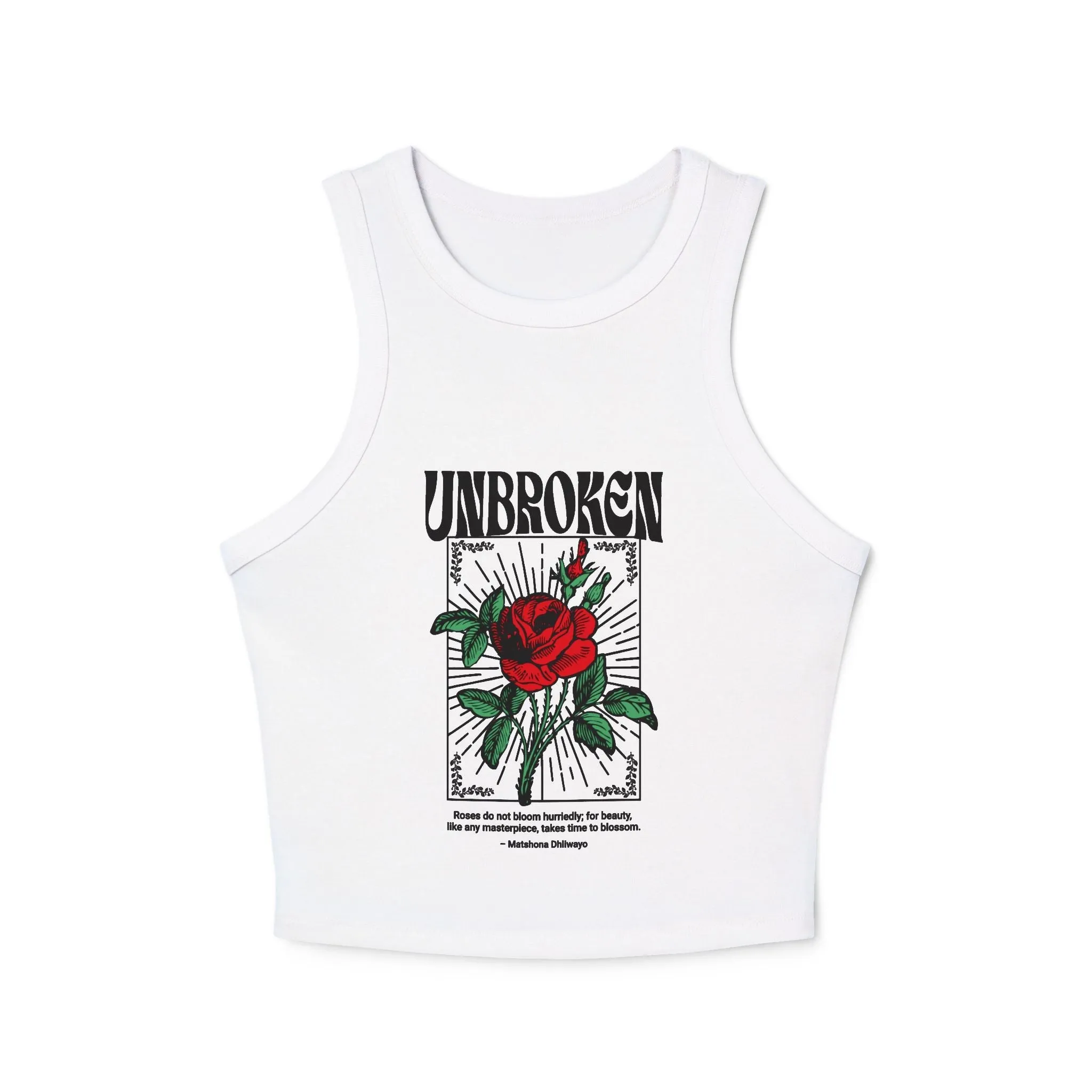 Unbroken Micro Rib Racer Tank Top