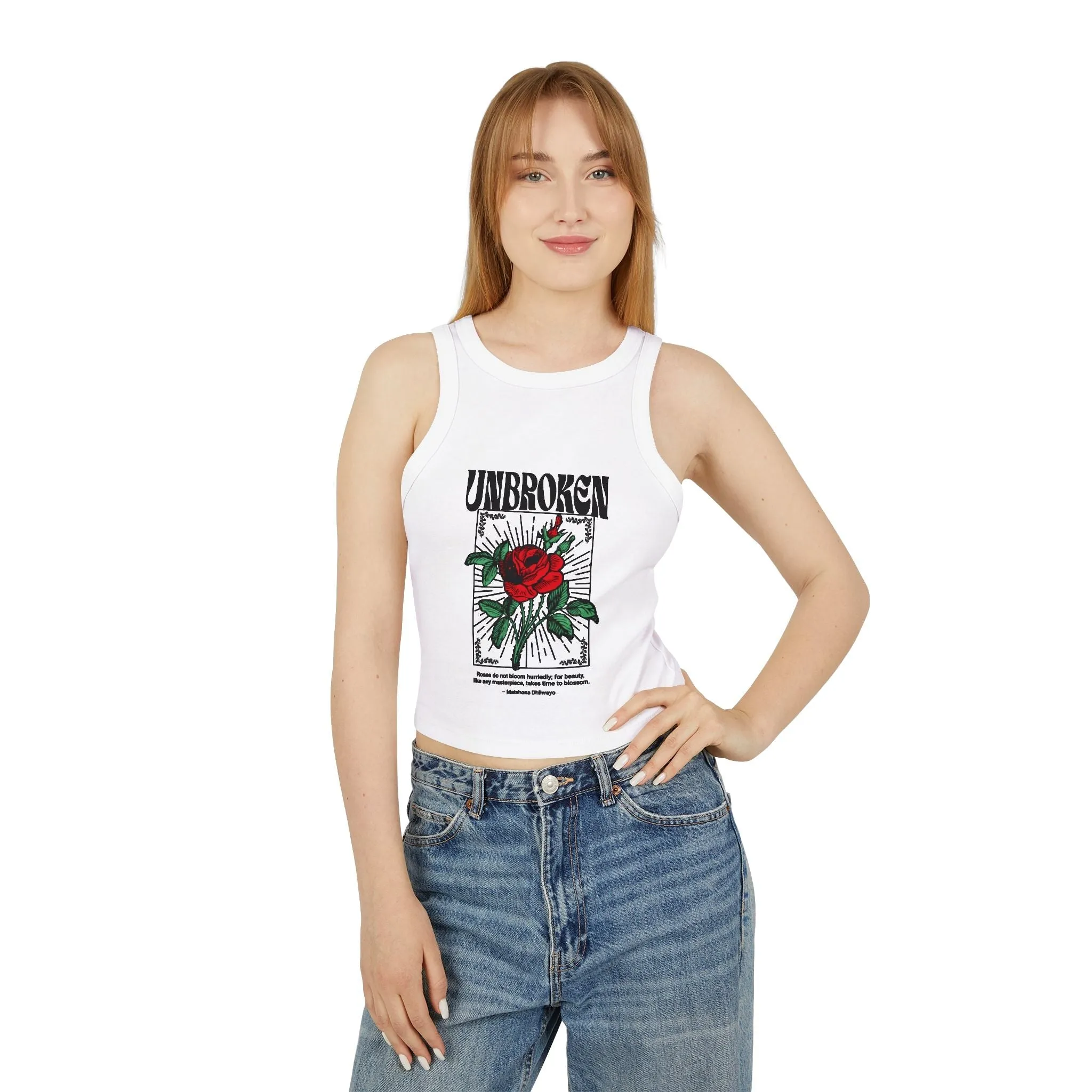Unbroken Micro Rib Racer Tank Top