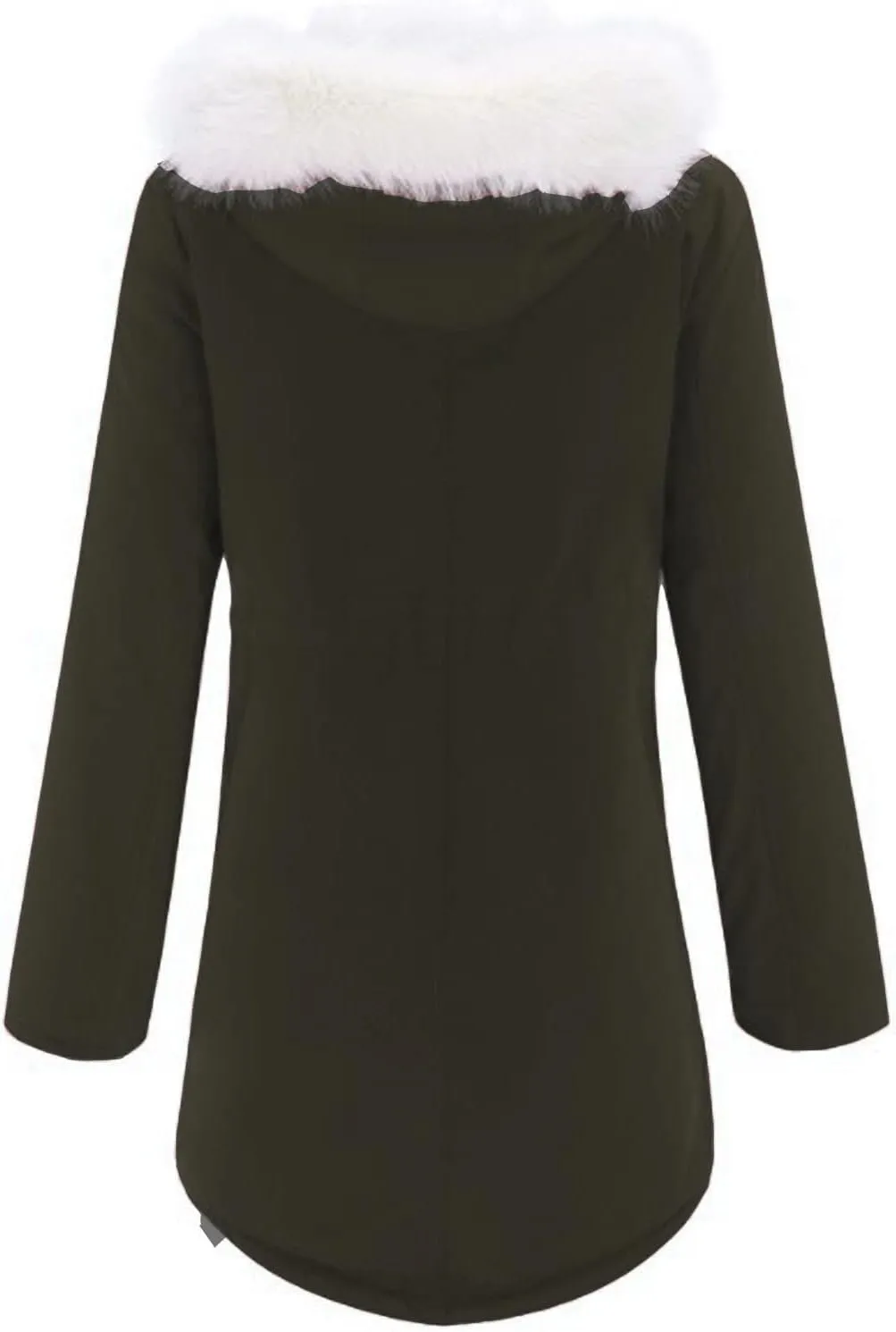 Winter Coats for Women 2024 Trendy Thicken Fleece Lined Parkas Anoraks Warm Cotton Jacket Coats with Faux Fur Hood
