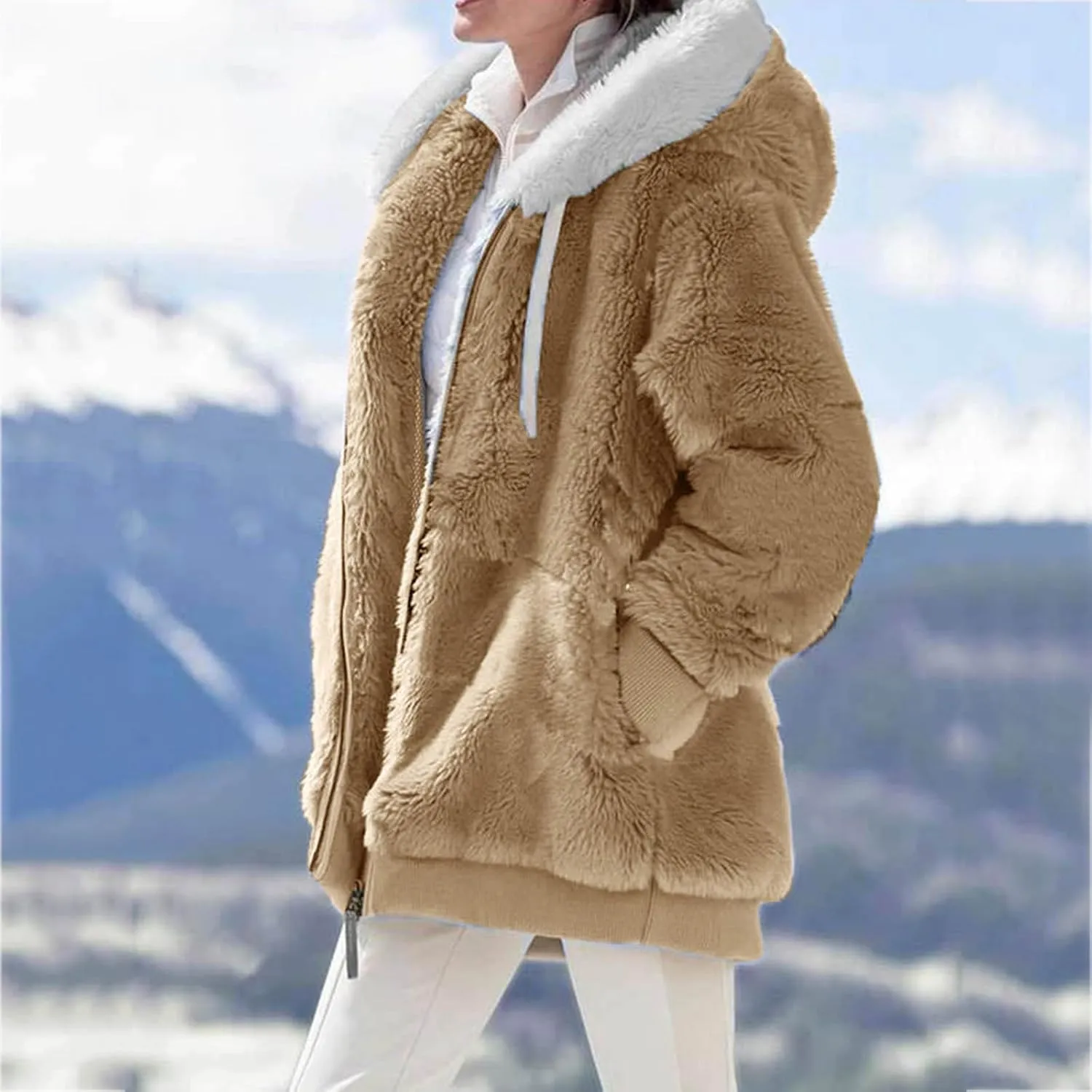 Women Coats Pullover Loose Women Sleeve Button Knitted Turtleneck Sweater Red Leather Jacket Women Ladies Coats