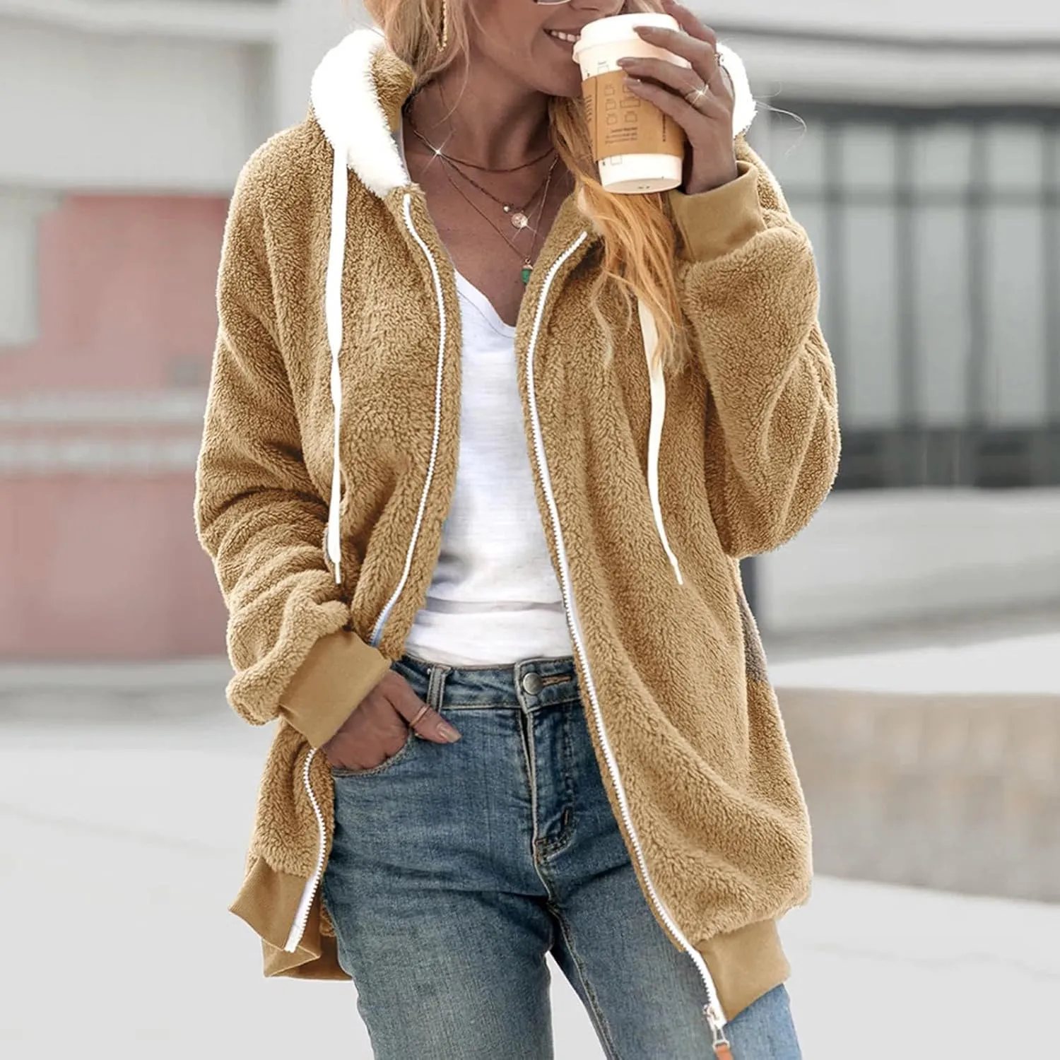 Women Coats Pullover Loose Women Sleeve Button Knitted Turtleneck Sweater Red Leather Jacket Women Ladies Coats