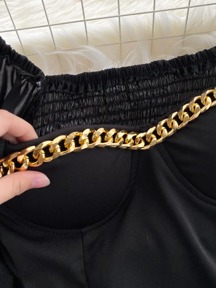 Women Square Collar Tops